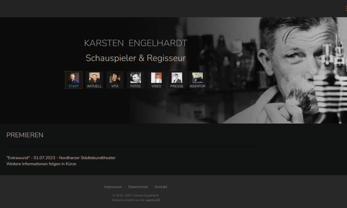 Karsten Engelhardt, Hamburg, Schauspieler, Regisseur - Webseite erstellt von der agentur28 in Lilienthal bei Bremen