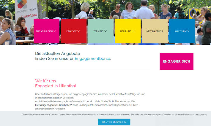 Freiwilligenagentur Lilienthal - Webseite erstellt von der agentur28 in Lilienthal bei Bremen