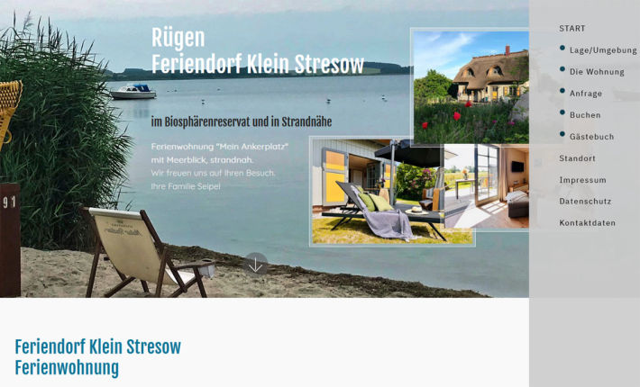 Ferienwohnung in Rügen, Klein Stresow - Webseite erstellt von der agentur28 in Lilienthal bei Bremen