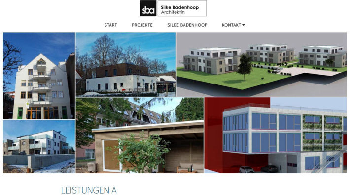 Architektin Silke Badenhoop, Bremen - Webseite erstellt von der agentur28 in Lilienthal bei Bremen