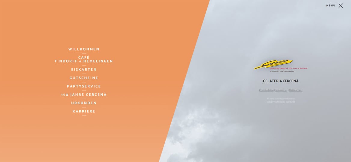 Mit Klick auf das Bild wird die Homepage vom Eiscafe Cercena in Bremen geöffnet