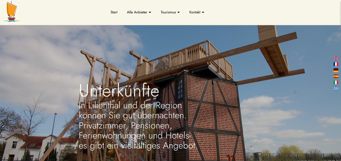 Mit Klick auf das Bild wird die Homepage Übernachtungsportal für Lilienthal und Umgebung  geöffnet