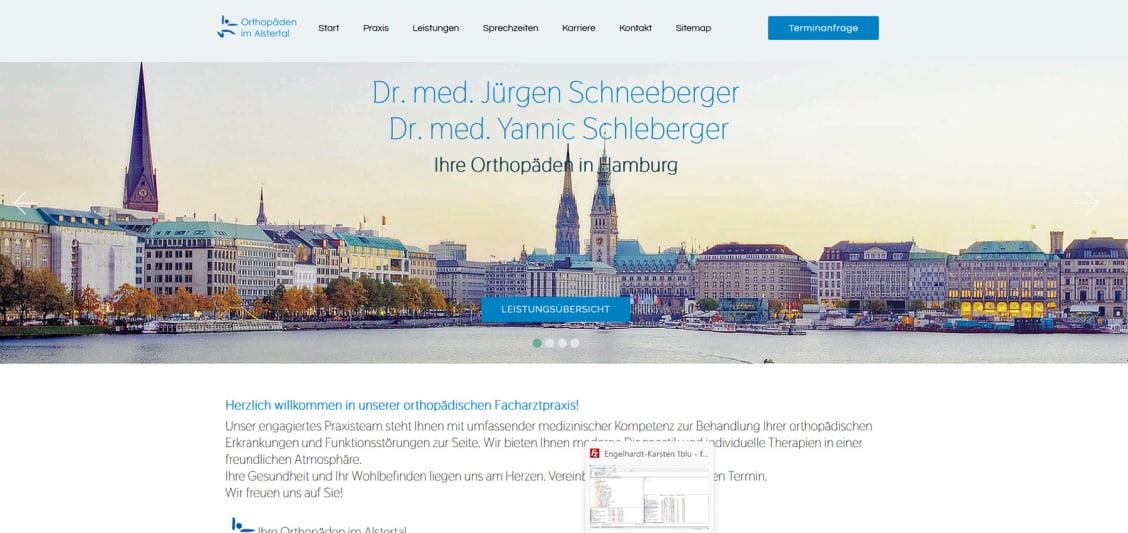 Mit Klick auf das Bild wird die Homepage von den Orthopäden im Hamburger Alstertal  geöffnet